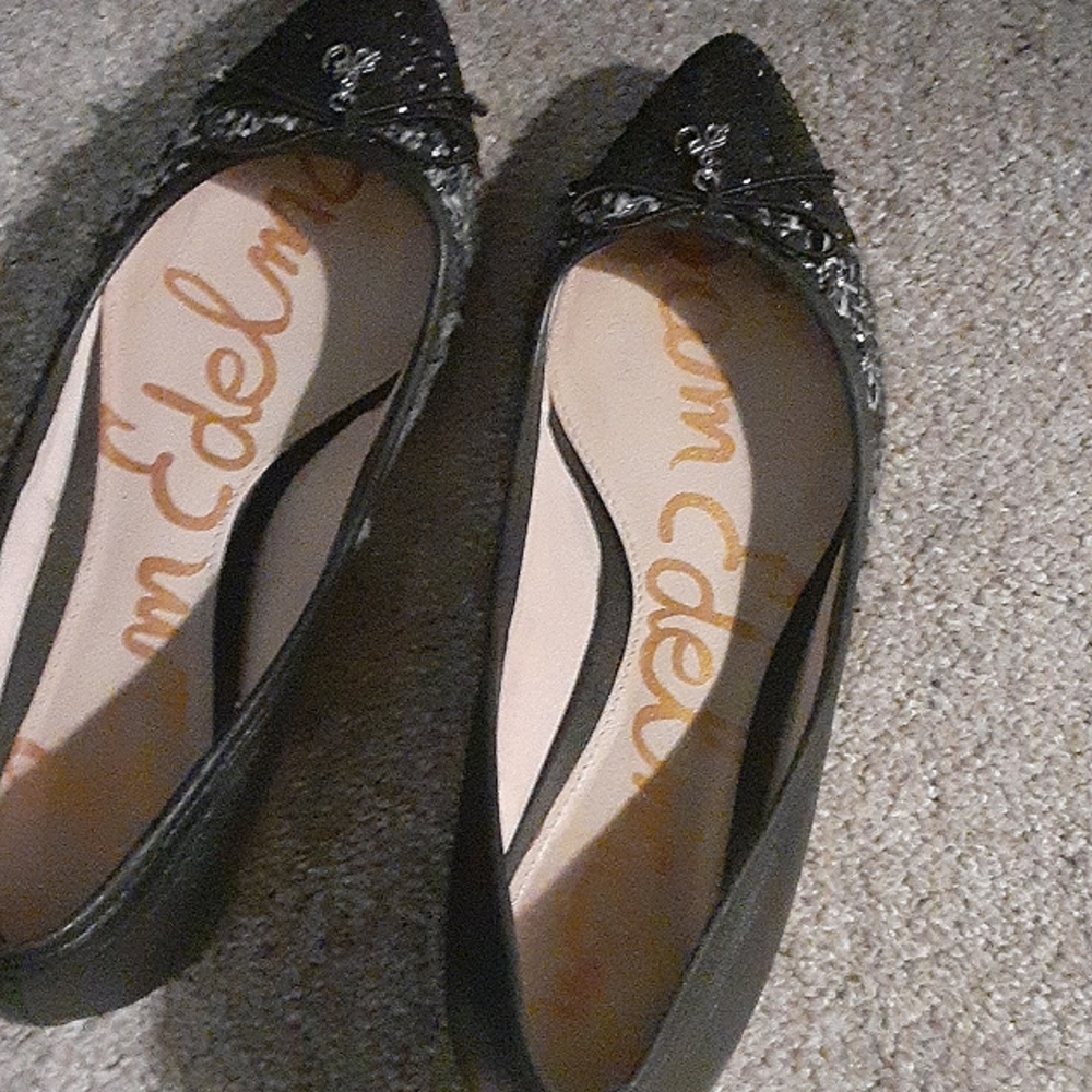 Sam Edelman Glitter Toe Flat size 6